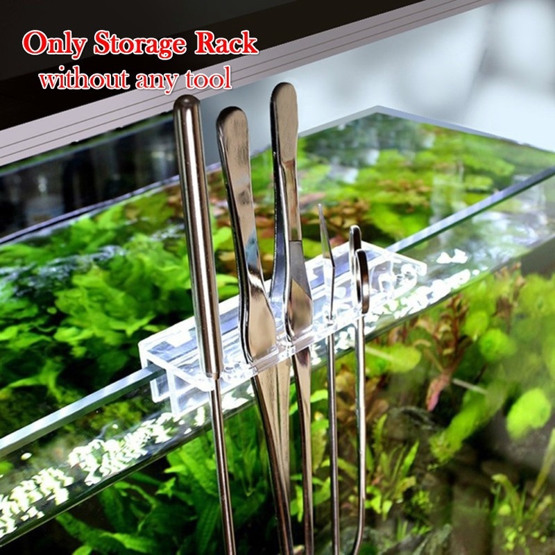 Aquarium Planted Tank - ชั้นเก็บเครื่องมือตู้ปลาใหม่1ชิ้นที่ยึดอะคริลิกสำหรับแหนบมีดโกนที่ยึดเครื่องมือทำความสะอาดตู้ปลาน้ำหญ้า