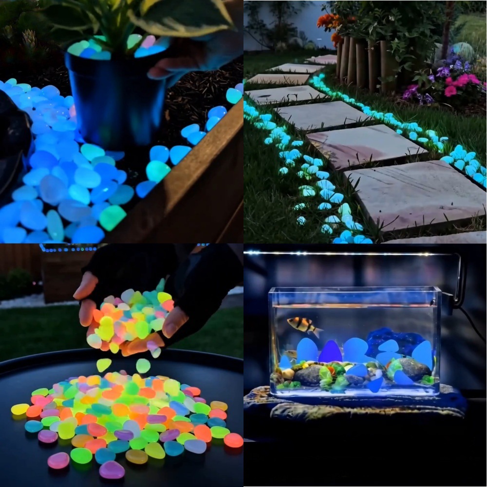 Aquarium Planted Tank - หินเรืองแสงหลากสีสันสำหรับตกแต่งสวน ทางเดินกลางแจ้ง ตู้ปลา และกระถางต้นไม้