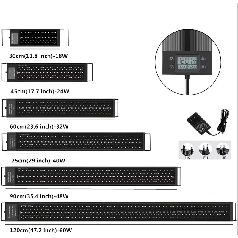 Planted Aquarium Hours - ไฟ LED สำหรับตู้ปลา 45 ซม. 24