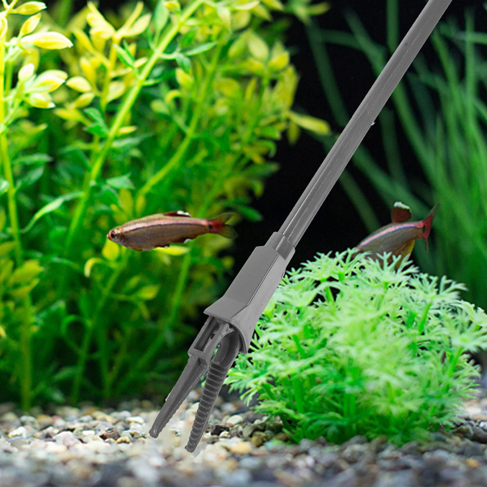 Planted Aquarium Maintenance - แหนบพลาสติกสำหรับกำจัดวัชพืชในตู้ปลา 2 ชิ้น ดีไซน์โค้งมนตามหลักสรีรศาสตร์ ปลอดภัยและมีประสิทธิภาพ สำหรับการดูแลรักษาพืชน้ำในตู้ปลา